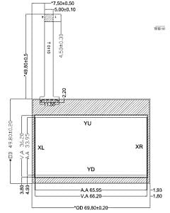 2.8寸4线电阻式触摸屏