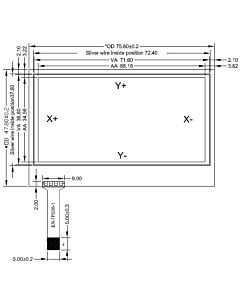 3 inch 4 Wire Resistive Touch Screen Panel