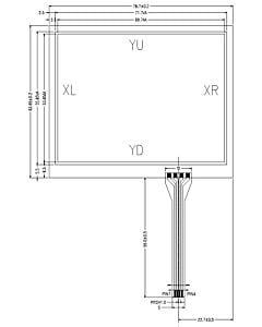 3.5 inch 4 Wire Resistive Touch Screen Panel