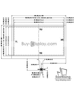 4.3 inch 4-Wire Resistive Touch Panel Screen