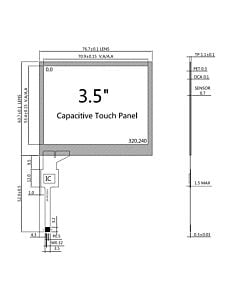 3.5 inch Capacitive Touch Panel with Controller CST340