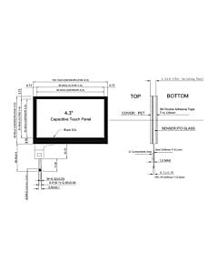 4.3寸电容式触摸屏含FT5206控制器分辨率480x272