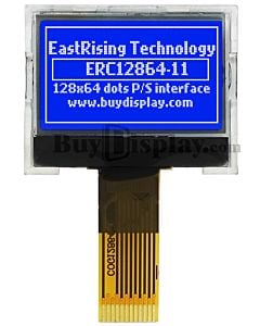 0.96 inch Low Cost Blue 128x64 Graphic COG LCD Display ST7567 SPI