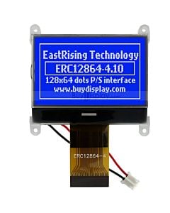 128x64 Touch Screen LCD w/MCU 8051 Tutorial,Code,White on Blue