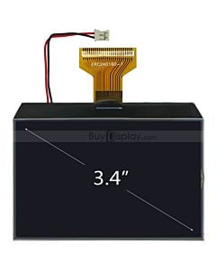 超薄3.4寸LCD240160液晶屏/240x160图形点阵COG液晶模块/黑底红字