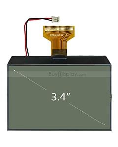 超薄3.4寸LCD240160液晶屏/240x160图形点阵COG液晶模块/白底黑字