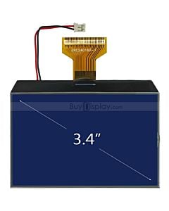 超薄3.4寸LCD240160液晶屏/240x160图形点阵COG液晶模块/蓝底白字