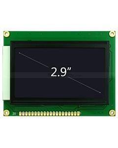 2.9寸LCD12864液晶屏/LCM128x64图形点阵液晶模块/黑底白字