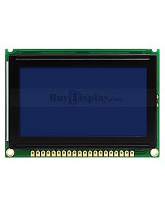 LCD Display Serial Graphic Display 128x64 SBN0064,White on Blue