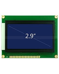 Display lcd 128x64 Graphic Module KS0107 KS0108 White Blue