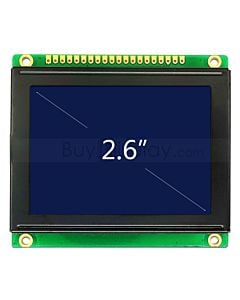 2.6寸LCD12864液晶屏/LCM128x64图形点阵模块/蓝底白字/中文字库