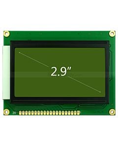 GLCD 128x64 display Graphic LCD Module w/KS0107+KS0108 Black on YG