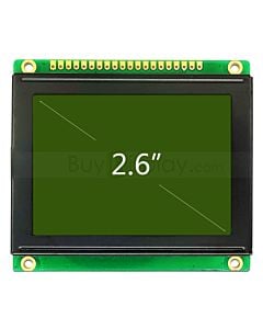 2.6寸LCD12864液晶屏/LCM128x64图形点阵模块/黄绿底蓝黑字/中文字库