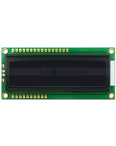Serial 16x2 Character LCD Module 3.3V/5V Power White Text on Black
