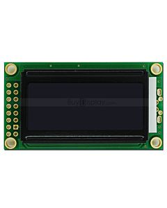 3.3V/5V Black Character LCD Module 8x2 Display I2C Arduino Code 