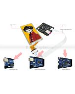 Quad-Color 3.7 inch e-Paper 240x416 Display w/Arduino Shield,Library