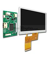 IPS 4.3寸高亮度TFT LCD彩色液晶显示模块配小型HDMI驱动板