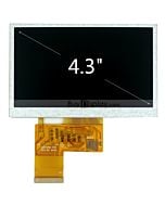 4.3寸TFT LCD彩色液晶显示屏/480x272点阵彩屏模块/可配触摸屏