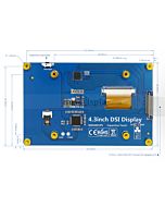 IPS 4.3 inch Capacitive TouchDisplay 800x480 MIPI DSI Interface for Raspberry Pi 