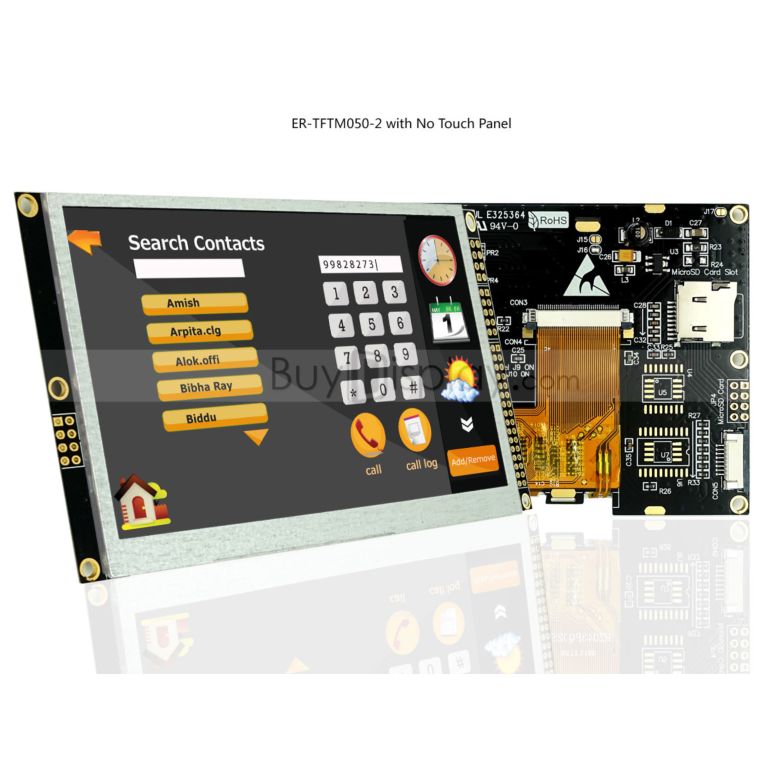 a cer ディスプレイ TFT 5 inch LCD Display Module w/Controller Board,Serial,I2C