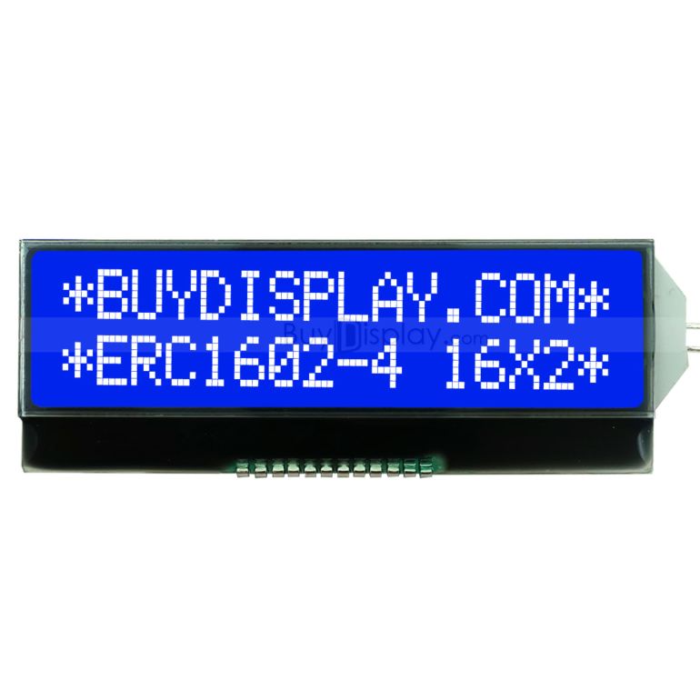 Display Serial 16x2 COG LCD Module,Pin Connection,White on Blue