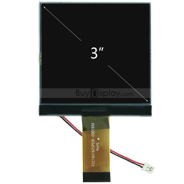 160x160 Black COG Graphic LCD Display Module w/UC1698 Controller