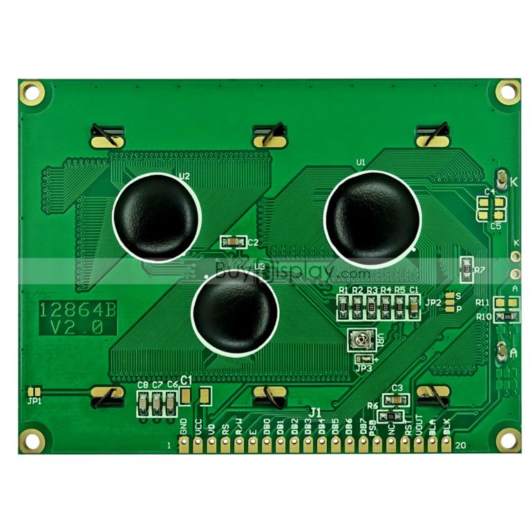 3.3V/5V Graphic Display 128x64 Serial LCD Module,ST7920,Black on White