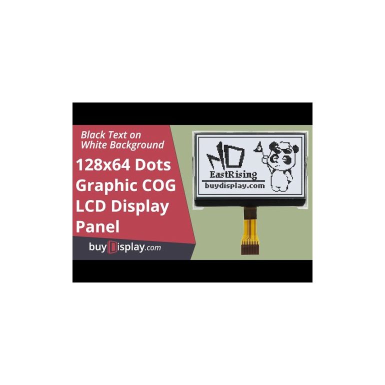 2.7 inch Low Cost White 128x64 Graphic COG LCD Display