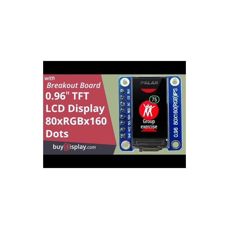 Display IPS 0.96 Pollici 80x160 Pixel Per Arduino - 65K Colori, 4-SPI, ST7735S - Compatibile Con Raspberry