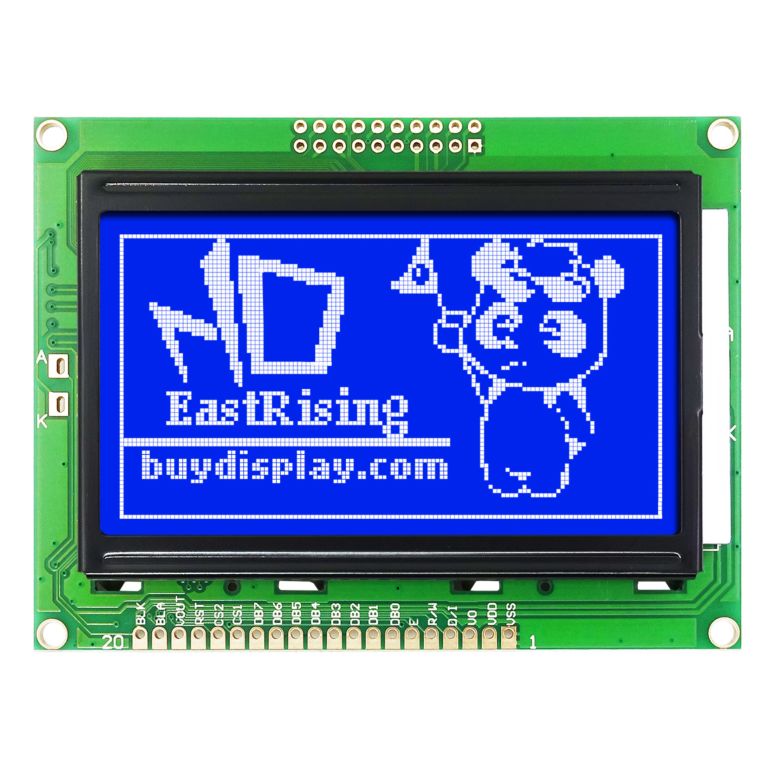 Low-Cost 12864 128x64 Graphic LCD Display Module Blue White