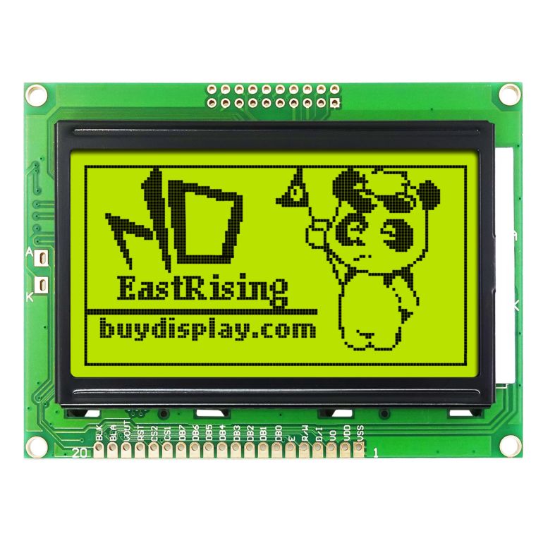 雛鹿圖 Low-Cost 12864 128x64 Graphic LCD Module Display Yellow