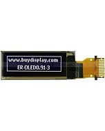 0.91 inch 128x32 OLED Display with FPC Connector,SSD1306,White on Black