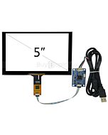 5 inch USB Capacitive Touch Screen Panel Overlay for Rasperry PI