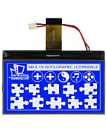 Blue 3 inch Graphic LCD 240x120 with Touch Panel COG Display Module