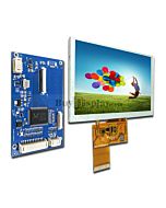 5 inch Driver Board with VGA,Video Signal TFT LCD Display 800x480