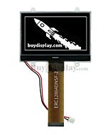 Black 2.6 inch 128x64 COG LCD Display ERC12864DNSF-2