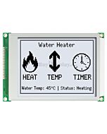 Mono White 320x240 Graphic LCD Module RA8835 Controller for MCU