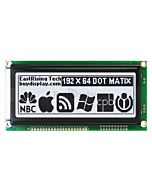Low-Cost 19264 192x64 Graphic LCD Display Module White Black Color