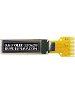 I2C 0.63 inch Ultra Thin OLED Display Screen 120x28 SSD1312 14pins