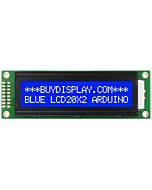 Connect Blue 20x2 Character Display to I2C Adapter Board with Dupont Wire
