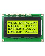 Low-Cost Yellow Black 1604 16x4 Charcter LCD Display Module