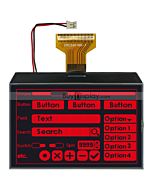 Serial 3.4 inch Graphic 240x160 LCD Display with Touch Panel,Red on Black