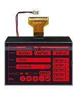 Serial 3.4 inch Graphic 240x160 LCD Display with Touch Panel,Red on Black