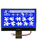 Serial Blue 240x128 Graphic LCD Module with UC1608 Controller