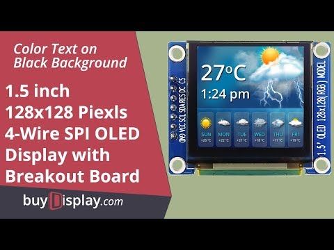 Display OLED 1.5 Pollici 128x128 - Modulo I2C/SPI A Colori Per Arduino E Progetti Elettronici