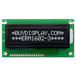 3.3V Black 16x1 Character LCD Module Display w/Tutorial,HD44780,Backlight 