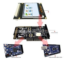 2.2/" inch TFT LCD Resistive Touch Shield for Arduino Due,MEGA 2560,Uno w//Library