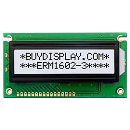 Slim 16x2 COG Character LCD Module w/Tutorial,Black on White,FPC Connection 